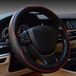 Gomass Stuurhoes voor auto's, antislip, veiligheid, zacht, ademend, robuust, dik, volledige surround, sportstijl (zwart met rode lijn)
