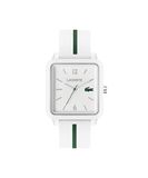 Lacoste analoog kwartshorloge voor heren met witte siliconen armband - 2011251