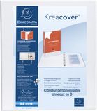 Exacompta 10x Kreacover Ringband in PP met 4 D-ringen van 25mm - A4 maxi - Wit