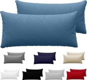 Dreamzie Kussensloop (Set van 2) – Blauw Katoen - 40 x 80 cm