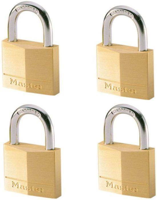 Masterlock 4x hangslot 40mm met 22mm stalen beugel 140EURQNOP