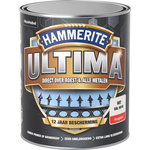 Hammerite Ultima Hoogglans - Verkeerswit - 750ml