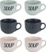 Cosy & Trendy Soepbekers/soepkommen - set 6x stuks - 11 x 8 cm - 510 ml - keramiek - mix kleuren