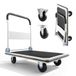 VEVOR Platformwagen, inklapbaar, 300 kg, transportwagen met zwenkwiel, handwagen, laadvlak met anti-slip coating, transporthulp voor eenvoudige opslag, 900 x 610 x 870 mm rolwagen