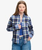 Superdry Lumberjack Flanellen Overhemd Relaxed Fit Blauw Maat: 44