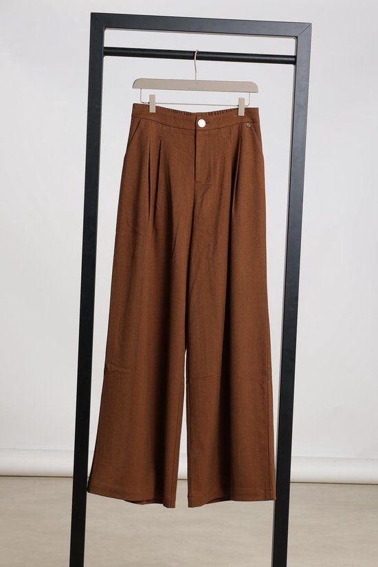 Nukus Bodine Pants Bruin Katoen/Elastaan Regular Fit M
