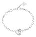 PULSEIRA GUESS armband By Your Side 13mm Heart Bracelet Rhodium zilverkleurig