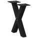 VidaXL Salontafelpoten 2 stuks X-vormig 37x(30-31) cm staal zwart