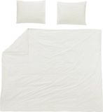 Meyco Home Uni dekbedovertrek tweepersoons - offwhite - 200x200/220cm