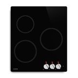 Klarstein Kochheld inductiekookplaat - elektrische inductiekookplaat met 3 zones, 5700 W boost, draaiknopbediening, restwarmte-indicator, oververhittingsbeveiliging, keramisch glas, 45 cm inbouwkookplaat, zwart