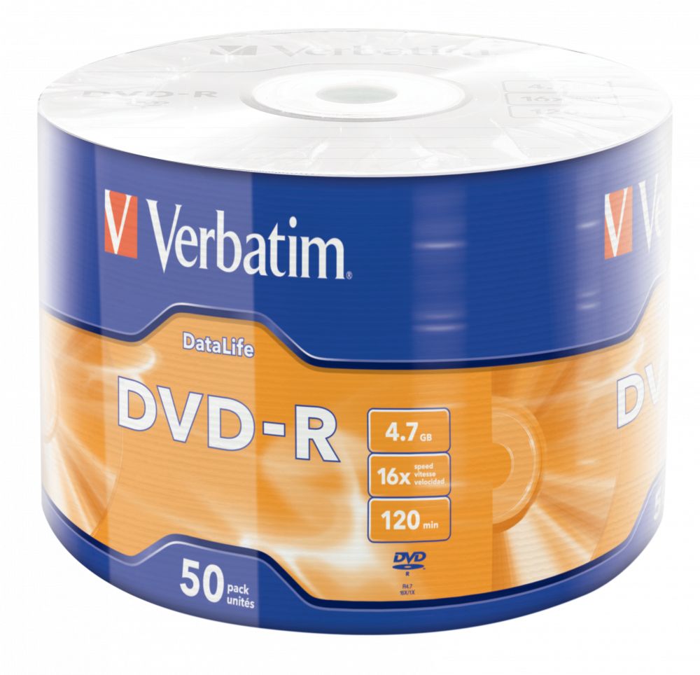 Verbatim DVD-R 4.7GB - 50 Pack - Spindle