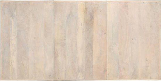 vidaXL Eettafel 180x90x76 cm Massief Gebleekt Mangohout