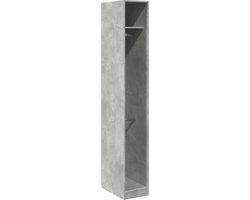 vidaXL Kledingkast - 30x50x200 cm - Bewerkt Hout - Betongrijs