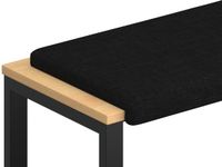 vidaXL Coussin de banc Tissu Noir