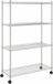 vidaXL Opbergrek 4-laags met wielen 200 kg 90x35x142 cm chroomkleurig