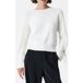 French Connection Lily Mozart Slv Trim Jumper Porcelaine Crème