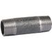Raccord Acier Noir Droit À Visser - M 1/2' - 60 Mm