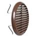 La Ventilazione Ventilatierooster van 125 m van kunststof met veren, bruin, diameter 155 mm