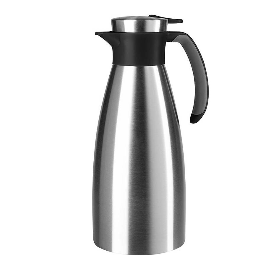 Emsa Soft Grip Thermoskan - Zwart/RVS - 1.5L - 12/24 uur warm/koud