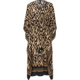 COMMA Jurk met volledige print en strikceintuur dames