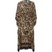COMMA Jurk met volledige print en strikceintuur dames