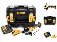 DeWalt DCG 405 D1 accu haakse slijper 18V 125 mm borstelloos + 1x accu 2,0 Ah + oplader + TSTAK