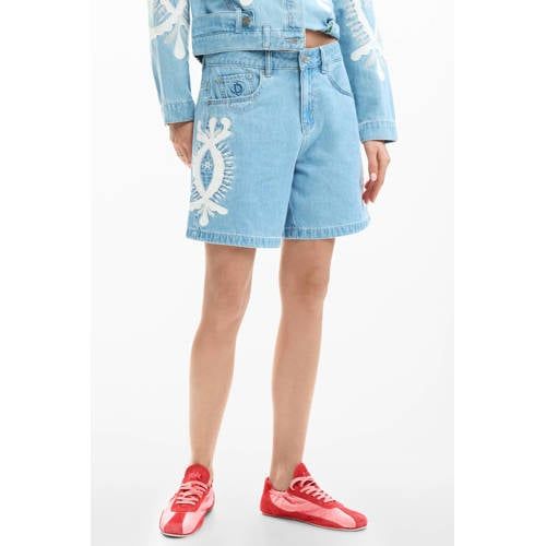 Desigual denim baggy high waist short medium blue denim
