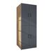 Roomart DORA-II Wasmachine Ombouwkast 70x186 cm - Antraciet Eiken