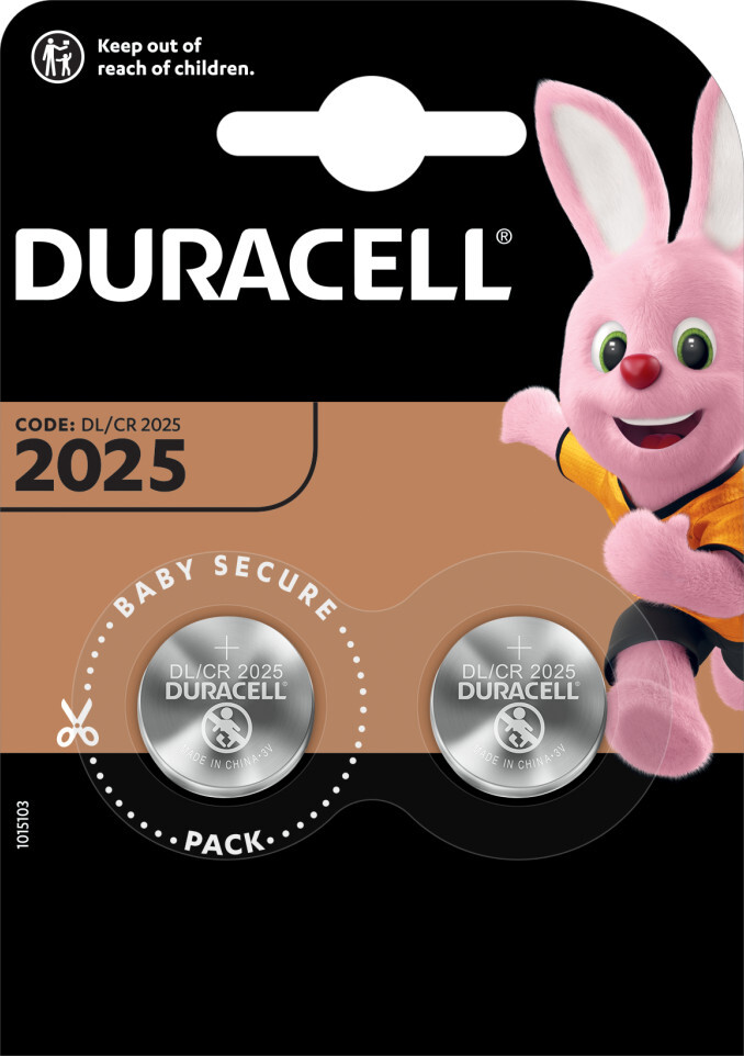 Duracell 2 DL/CR 2025 knoopcel batterijen