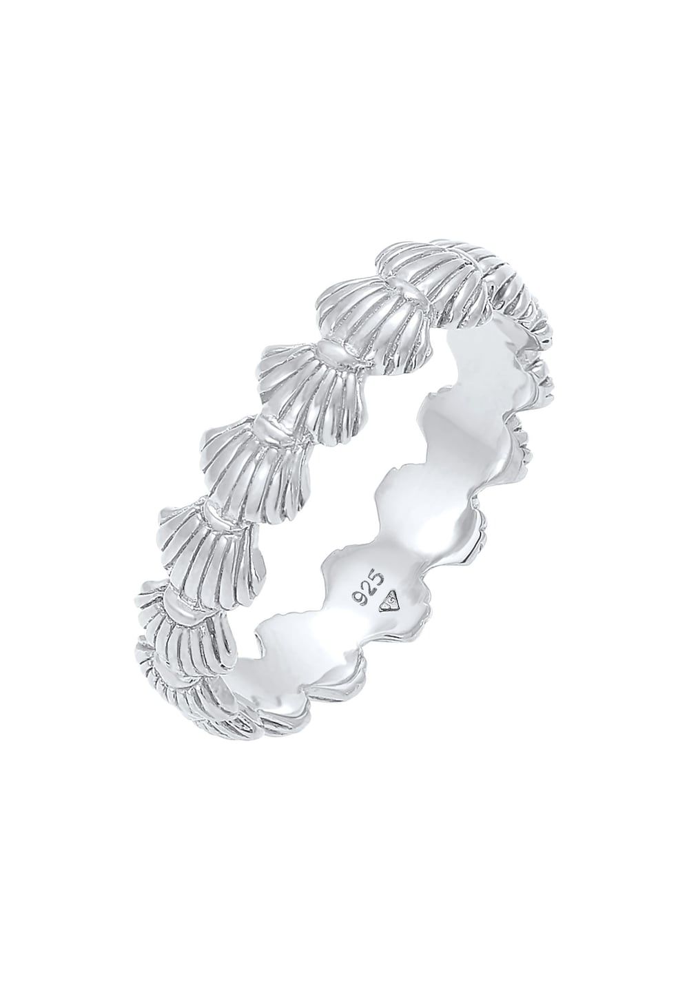 Elli Ring Dames Band Mosselen Maritiem Strand Look Zomer 925 Sterling Zilver Ring