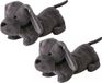 Boltze Poids de porte - 2x - thème animal Teckel chien - 1 kilo - gris - 38 x 15 cm