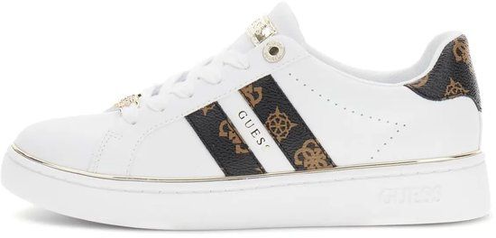 Guess Barlie Lage Sneakers Dames Witbruin Maat 38