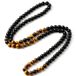 Memphis Kralen Ketting Heren Zwart Onyx Bruin Tijgeroog - 50cm