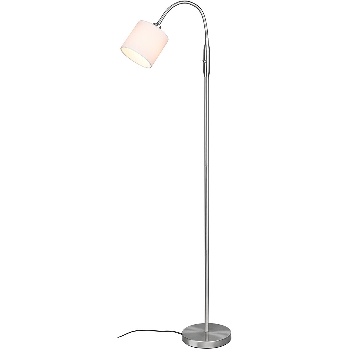 BES LED LED Vloerlamp - Trion Torry - E14 Fitting - 1-lichts - Rond - Mat Nikkel - Aluminium - Max. 40W