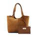 COCCINELLE Leren schoudertas C-Easy Suede Handbag Cognac