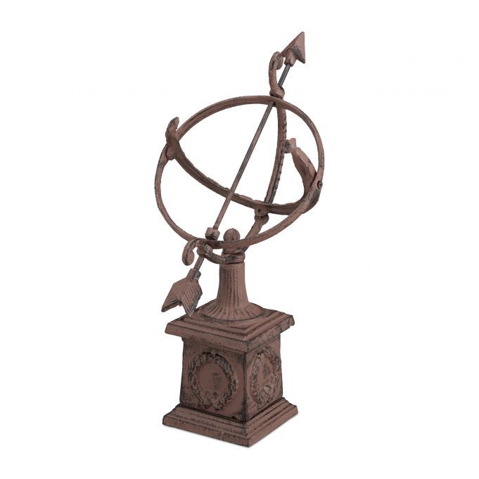 Relaxdays Garden Sundial - Cast Iron - Antique Design - Weatherproof Garden Decoration