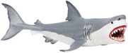 Safari Haai Megalodon Junior 19 cm caoutchouc grijs/wit