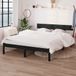 Maison Exclusive - Lit en bois massif, noir, pin, 140x200 cm