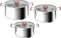 Pannenset Inox, 3-delig, 18-24 cm, met antisliphandgrepen