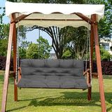Merkloos / Sans marque Bol Tuinbankkussen - Schommelmat - Buiten Zitten - Extra Dikke Vulling - 100 x 100 cm - Donkergrijs