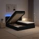 Maison Exclusive Lit Ottoman exclusif, avec matelas et éclairage LED noir, dimensions 200 x 200 cm, revêtement en tissu