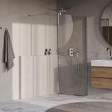 Brauer Oblivion - Inloopdouche - Helder Glas - 110 x 200 cm - met Zijwand 30 cm - incl. Glascoating - Chroom