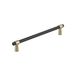 Amerock Mergence 7-9/16 inch (192mm) Center-to-Center Matte Black/Golden Champagne Cabinet Pull, BP36980FBBBZ