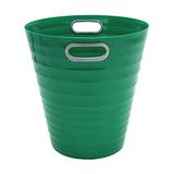 Waytex 931076 Afvalemmer voor kantoor, groen, prullenbak van kunststof, modern design, voor kantoor, slaapkamer, badkamer, inhoud 12,5 l, kleur: groen