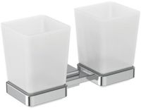 Ideal Standard IOM Square - Dubbele bekerhouder, mat glas/chroom