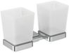 Ideal Standard IOM Square - Dubbele bekerhouder, mat glas/chroom