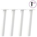 VidaXL Salontafelpoten - 4 stuks - 30 cm - Staal - Wit