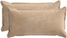vidaXL - Taie d'oreiller - 2 pièces - Bois - Taupe - 40 x 70 cm - Tissu chenille