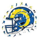 Iconic Puzzles - Puzzel van 100% duurzaam hout met officiële licentie, kleur Los Angeles Rams, M, 270 stuks