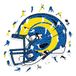 Iconic Puzzles - Puzzel van 100% duurzaam hout met officiële licentie, kleur Los Angeles Rams, M, 270 stuks